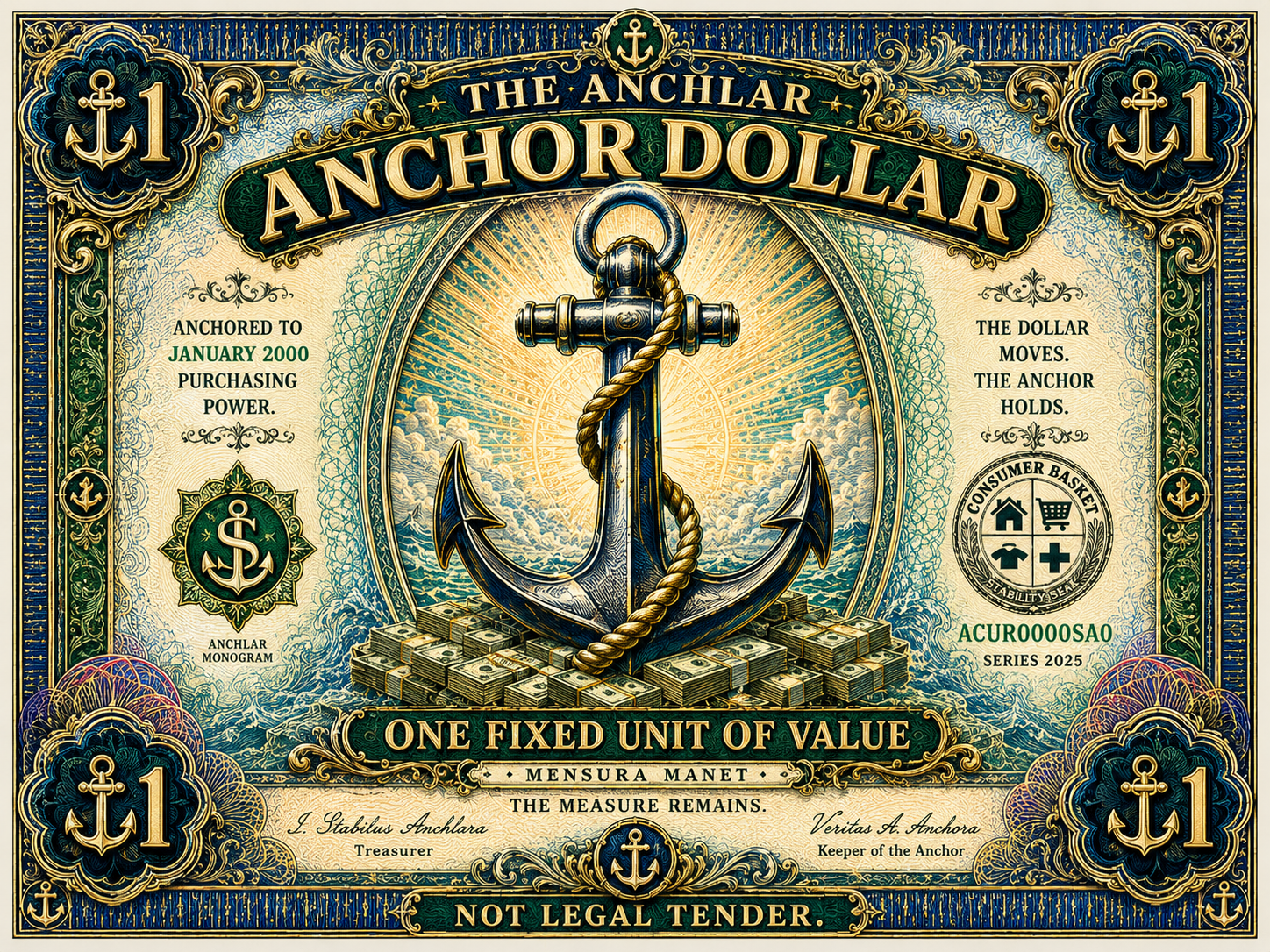 Front of the fictional Anchlar note
